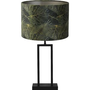 Light & Living Tafellamp Shiva/Amazone - Zwart/Groen - Ø30x62cm -