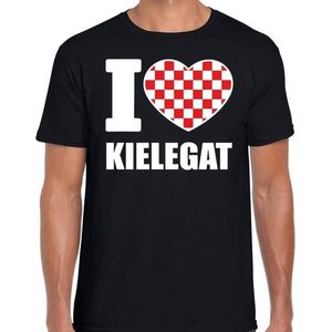 Carnaval t-shirt I love Kielegat voor heren- zwart - Breda - Carnavalshirt / verkleedkleding M