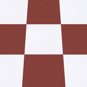 Zelfklevende Vloertegels 30x30 cm - Waterdichte Vinyl Folie voor Keuken, Woonkamer en Badkamer - 10 Stuks Rood/Wit