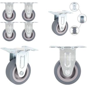 vidaXL Vaste wielen 4 st 50 mm - Vast Wiel - Vaste Wielen - Trolley Wiel - Trolley Wielen