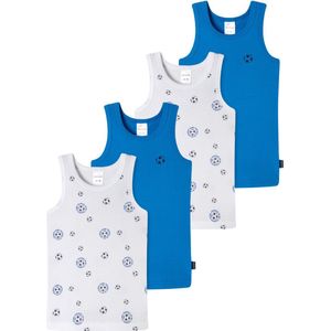 Schiesser Jongens onderhemd 4 pack Kids Boys fijnrib Organic Cotton