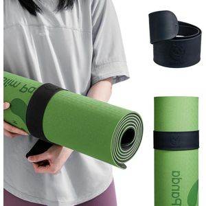 Yogamatband - Blijft je yogamat stevig opgerold - Geschikt voor de meeste yogamatten (60 cm L x 5 cm W) - Zwart