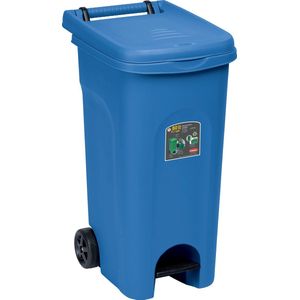 Container 'Urban' - Kliko - Wieltjes - Pedaal - 80L - Blauw