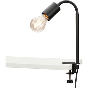 Briloner Leuchten KRAMPO Klemlicht 1-licht metaal zwaart 1xE27 max. 10W schroefklem Flexarm