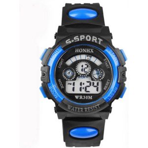 Hidzo Horloge S-Sport Ø 37 mm - Blauw - Kunststof