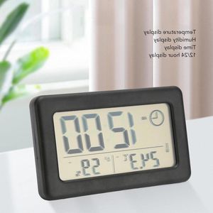 Digitale Klok Groot Display - Zeer Nauwkeurige Temperatuur- en Vochtigheidsweergave - Wandklok/Bureauklok op Batterijen voor Slaapkamer/Woonkamer