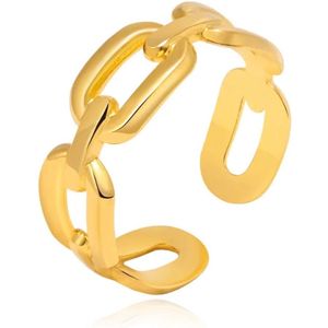 Cilla Jewels Damesring met Ovale Schakels - Verstelbaar