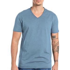 Replay Raw Cut V-neck Shirt Heren - Maat S