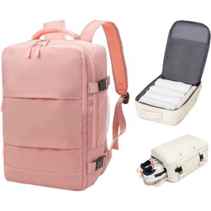 ADEL Handbagage Rugzak 40x30x20 cm Ideaal in het Vliegtuig - Waterafstotende Reistas met Schoenenvak en Handige Opbergvakken voor Zorgeloos Reizen