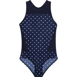 Badpak met racerback- Navy ster 152-158