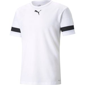 Puma TeamRISE Sportshirt - Maat XL  - Mannen - Wit - Zwart