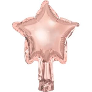 Partydeco - Folieballon Sterren Rose Gold 12 cm (25 stuks)