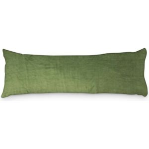 Beau Maison Velvet Body Pillow Kussensloop Groen 45 x 145 cm