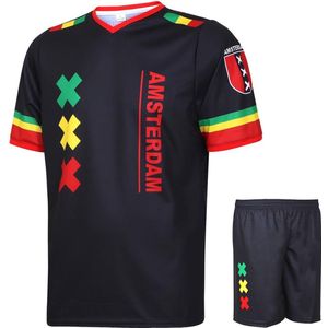 Amsterdam Voetbaltenue - Bob Marley - Voetbaltenue Kinderen - Shirt en Broekje - Jongens en Meisjes - Volwassenen - Heren en Dames-XXXL
