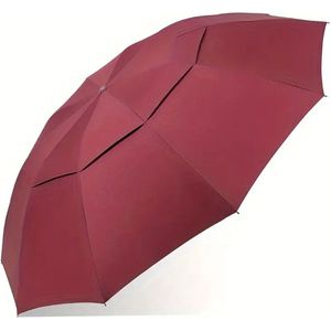 Bovista Moderne Golf Paraplu - Stormparaplu - Opvouwbaar - Windproof - Stormproef - UV Bescherming - Umbrella - Draagbaar - Rood