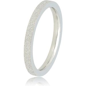 Brede zilverkleurige stardust aanschuifring - My Bendel - Brede zilverkleurige anschuifring met stardust afwerking - Met luxe cadeauverpakking