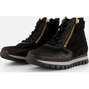 Gabor Veterboots zwart Suede - Maat 41.5