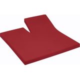 Cinderella single-split topper hoeslaken jersey 180x200/210cm - Rood