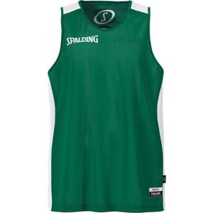 Spalding Essential Rev. Shirt Unisex - Groen / Wit - maat XXS