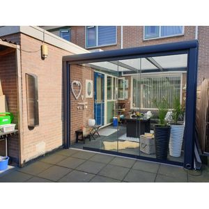 Verako - Luxe moderne overkapping - 400x250 cm - Te gebruiken als veranda, pergola, afdak & carport - Weerbestendig - Aluminium