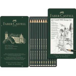 Faber-Castell grafietpotlood - serie 9000 - bliketui a 12 stuks - FC-119064
