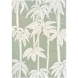 Florence Broadhurst - Japanese Bamboo 39507 Vloerkleed - 120x180  - Rechthoek - Laagpolig Tapijt - Modern - Groen, Wit