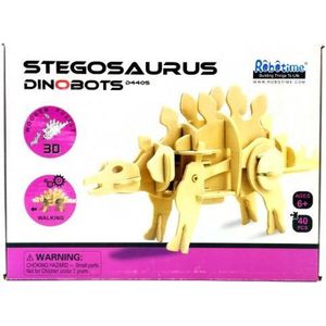 Lopende 3D Stegosaurus Houten Puzzel