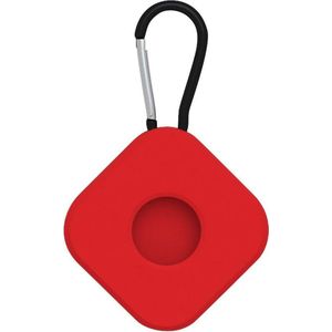 By Qubix AirTag case square series - siliconen sleutelhanger met ring - rood