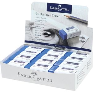 Gum faber-castell stofvrij blauw | Omdoos a 24 stuk | 24 stuks