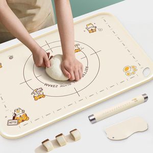 Bakmat deegroller deegschraper - antislip kneedmatset voor gebak - 86 x 60 cm