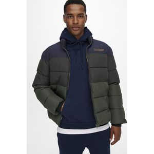 Only & Sons Jas Onsmelvin Life Quilted Jacket Otw Vd 22019345 Dark Navy/phantom/pe Mannen Maat - XXL