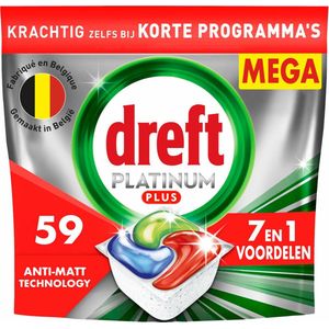 Dreft Vaatwastabletten Platinum Plus All In One 59 stuks