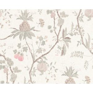 TAKKEN, VLINDER EN VRUCHTEN BEHANG - Beige Bruin Grijs - AS Creation Paradise Garden