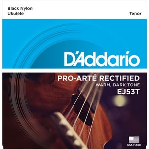 D'Addario Ukulele Strings EJ53T Tenor Black Nylon 28-36-36w-32 - Snaren