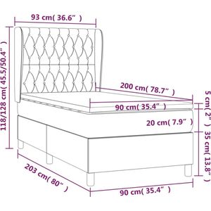 vidaXL-Boxspring-met-matras-stof-donkerbruin-90x200-cm