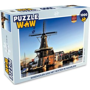 Puzzel Windmolen aan het water in Haarlem - Legpuzzel - Puzzel 1000 stukjes volwassenen