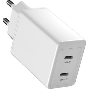 Rolio USB-C Adapter - 2x USB-C - 45W - Snellader
