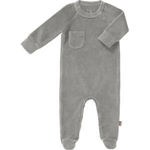 Fresk - Pyjama Velours met voetjes - Paloma Grey - Newborn