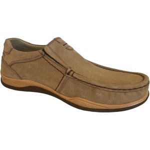 Schoenen- Instapper- Herenschoenen- Mocassins- Loafers schoenen- 220-1- Leer- Camel 42