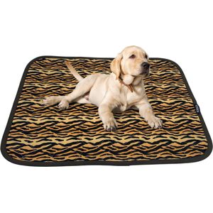 Luxe Puppy training pad - Plasmat - Tijgerprint - 60 x 45 cm - Hondentoilet - Herbruikbaar - Wasbaar