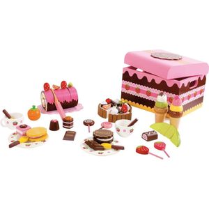 Houten Box met zoetigheid - Accessoires voor speelkeuken