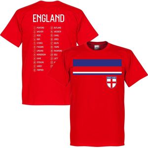 Engeland WK 2018 Squad T-Shirt - Rood - XXXL