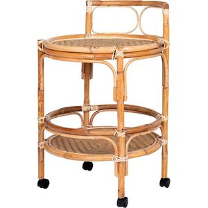 Artichok Indigo rotan trolley naturel - Ø 55 cm