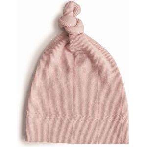 Mushie Babymuts Beanie Newborn - Blush 0-3 maand