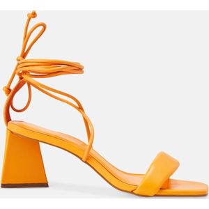 Mangará Caúna Dames sandalen Geitenleer - 6,5cm blokhak - Oranje - Maat 40