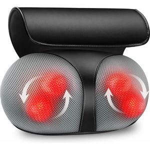 Shiatsu Massagekussen Met Warmte - Elektrisch Kussen Voor Nek - Rug En Schouders - Ideaal Voor Cervicale En Onderrug Verlichting - Perfect Cadeau Voor Mannen En Vrouwen