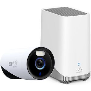 eufy Security E330 Buitencamera, 1 camera met HomeBase 3 – Outdoorcam set - 4K Ultra HD-resolutie, 24/7 opname, wifidekking van 464 m², AI-gezichtsherkenning, bedrade beveiligingscamera voor buiten