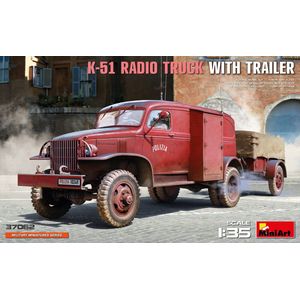 1:35 MiniArt 37062 Chevrolet G506 K-51 Radio Truck met Trailer Plastic Modelbouwpakket