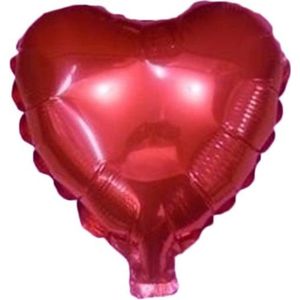 45 cm rode hartvormige folie ballon van hoge kwaliteit