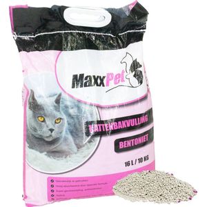 MaxxPet Kattenbakvulling - Babypoeder geur - Lowdust Balzand grove korrel - 16 Liter